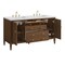 James Martin Vanities 60'' Double Vanity, Mid Century Walnut w/ 3 CM White Zeus Quartz Top 485-V60D-WLT-3WZ - alternate 2
